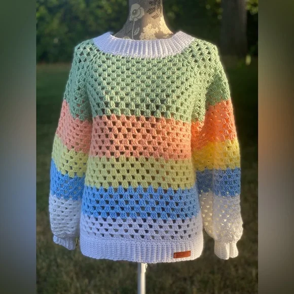 Pastel Oversized Handmade Sweater - Picture 3 of 6